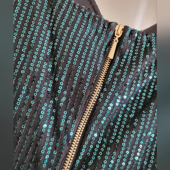 🌻Elegant Green Sequence Dress NWOT - Picture 6 of 7